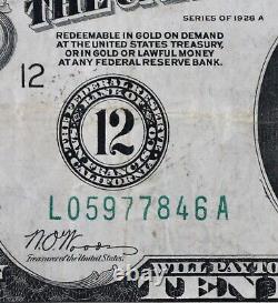 $10 1928A Federal Reserve Note L05977846A San Francisco NEW LOW SERIAL #