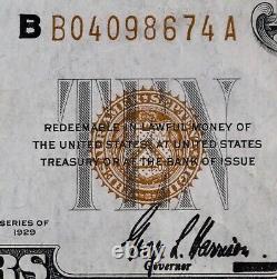 $10 1929 brown seal Federal Reserve Bank Note B04098674A ten dollar, New York