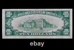 $10 1929 brown seal Federal Reserve Bank Note B05232874A ten dollar, New York