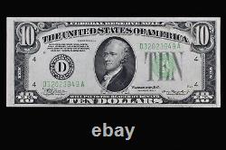 $10 1934A AU Mule Federal Reserve Note D32023949A ten $ series A Cleveland bp568