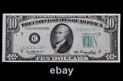$10 1950A Star AU Federal Reserve Note C01131030 series A, ten dollar, Phila