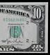 $10 1950 Cu Narrow Federal Reserve Note B15623480c Plain Series, Ny, Ten Dollar