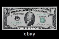 $10 1950 CU Narrow Federal Reserve Note B15623481C plain series, NY, ten dollar