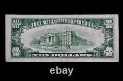 $10 1950 Star Narrow Federal Reserve Note B02922065 plain series, New York ten$
