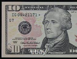 $10 2006 Gem CU Star Federal Reserve Note IG00421171 ten dollar, Chicago, 640K
