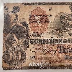 1861 $10 Ten Dollars Confederate States of America T-22 CSA Civil War Note