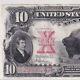 1901 Ten Dollars $10 Large Size Legal Tender U. S. Note Fr. #122-choice Extra Fine