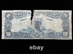1902 $10 Ten Dollar Meridian MS National Bank Note Currency (Ch. 2957)