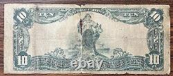1902 Ten Dollar Bill $10 National Currency Jacksonville Florida #75597