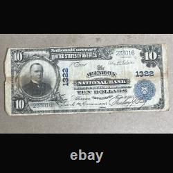 1902 US $10 Ten Dollar Bill National Currency Note Bank of Allentown 233016