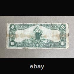 1902 US $10 Ten Dollar Bill National Currency Note Bank of Allentown 233016
