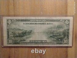 1913 $10 Dollar Federal Reserve Note 3 C Philadelphia
