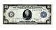 1914 $10 Ten Dollar Large Federal Reserve Note Blue Seal Chicago