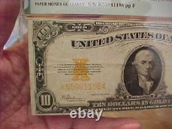 1922 $10 TEN DOLLAR GOLD CERTIFICATE NOTE BILL PMG VF30 Fr#1173 LARGE SIZE S/N