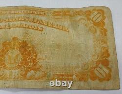 1922 Ten Dollar United States Gold Certificate Bank Note! Serial#h81537490