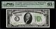 1928b $10 Federal Reserve Note Fr-2002-c Light Green Seal Pmg 65 Epq