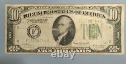 1928-b $10 Dollar Bill Federal Reserve Green Note Us Ten Dollar Atlanta Ga
