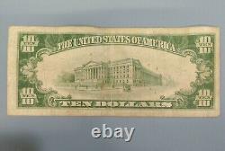 1928-b $10 Dollar Bill Federal Reserve Green Note Us Ten Dollar Atlanta Ga