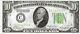 1928-b $10 Philadelphia Federal Reserve Note Choice About Uncirculated +
