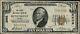 1929 $10 Ten Dollar First National Bank Huntington Indiana Note Fr#1801-1