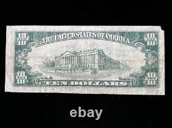 1929 $10 Ten Dollar Lebanon PA National Bank Note Currency (Ch. 680)