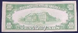 1929 Ten Dollar Bill $10 National Currency Note UNC Evansville IN #51961