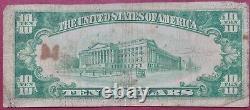 1929 Ten Dollar National Currency Note $10 Bill Chambersburg Philadelphia #57688