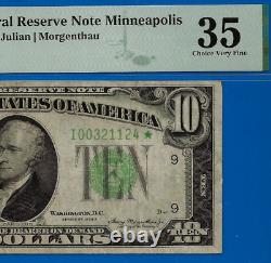 1934A $10 FRN Minneapolis Star PMG 35 rare total 19 star notes known FR-2006-I