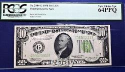 1934 $10 Federal Reserve Note Fr-2004-G Chicago LGS PCGS64 Choice PPQ