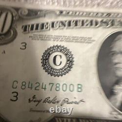 1934 $10 Ten Dollar Bill Silver Certificate Vintage Note Blue Seal B3539006a