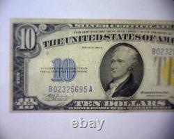 1934 A $10 TEN Dollar NORTH AFRICA Emergency Issue Silver Certificate Note NICE