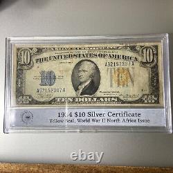 1934 A Series Ten Dollar Silver Certificate Yellow Seal Note