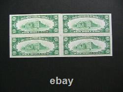 1934 A Series Ten Dollars 4 Consecutive Federal Reserve Notes Nice