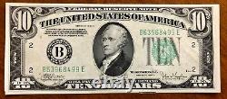 1934-c $10 Ten Dollars Frn Federal Reserve Note New York, Ny Cunc