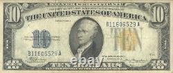 1934a Ten Dollar Bill Note B11606529a. Vintage In Great Condition