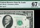 1963 $10 St. Louis Star Federal Reserve Note Frn 2016-h. Pmg 67 Epq. Top Pop