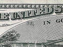 1999 Crisp $10 Ten Dollar Frn Federal Reserve Note Overprint Back Number Error