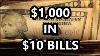 1 000 Bank Strap Hunting In Ten Dollar Bills Searching 10 U S Banknotes