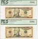 2004-a $10 Lot Of 2 Star Notes Pcgs 67ppq