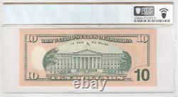 2009 10$ Ten Dollar Note Near Solid Fancy Serial Number 66666613 PCGS 67 PPQ