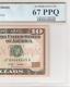 2009 10$ Ten Dollar Note Near Solid Fancy Serial Number 66666645 Pcgs 67 Ppq