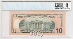 2009 10$ Ten Dollar Note Near Solid Fancy Serial Number 66666645 PCGS 67 PPQ
