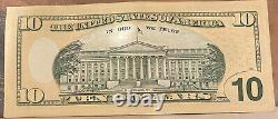2013 10 Ten Dollar Note Low Serial Number Rare Fancy MA 00111234 B