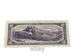 BANK OF CANADA 1954 $10 TEN DOLLARS NOTE. Prefix. H/T Beattie & Rasminsky (#43)