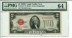 FR 1505 STAR 1928D $2 Legal Tender Note PMG 64 CHOICE UNCIRCULATED