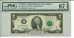 FR 1938-F STAR 2003A $2 Federal Reserve Note 67 Superb Gem Uncirculated EPQ