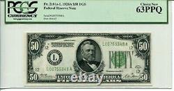FR 2101a-L 1928A $50 Federal Reserve Note PCGS 63 PPQ Choice New
