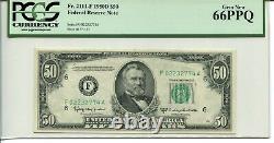 FR 2111-F 1950D $50 Federal Reserve Note 66 PPQ GEM NEW