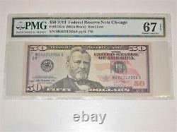 FR 2132-G 2013 $50 Federal Reserve Note PMG 67 EPQ SUPERB GEM UNC 4 OF 4