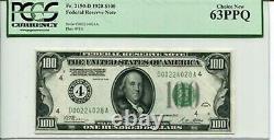 FR 2150-D 1928 $100 Federal Reserve Note 63 PPQ Choice New